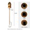 Set of 2 53''H Farmhouse Faux Copper 2-Tiered Distressed Metal Decorative Garden Birdhouse with Stake